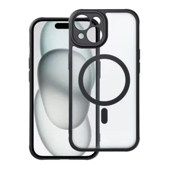   Full Matte Mag Cover tok iPhone 15  Magsafe kompatibilis fekete