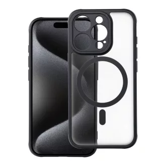   Full Matte Mag Cover tok iPhone 15 PRO  Magsafe kompatibilis fekete