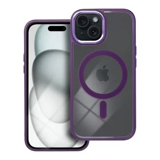   Color Edge Mag Cover tok iPhone 15  Magsafe kompatibilis lila