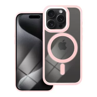   Color Edge Mag Cover tok iPhone 15 PRO  Magsafe kompatibilis rózsaszín