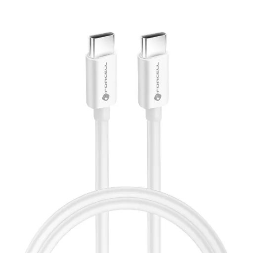 Forcell F-Energy USB-C – USB-C töltőkábel C338 QC4.0 PD 3A 60W 1,5 m fehér