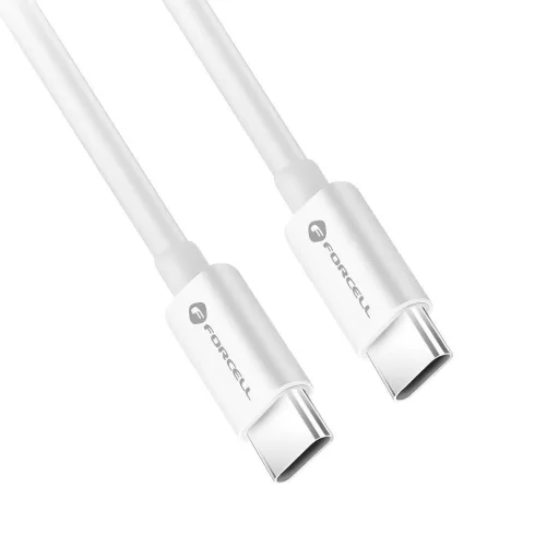 Forcell F-Energy USB-C – USB-C töltőkábel C338 QC4.0 PD 3A 60W 2 m fehér