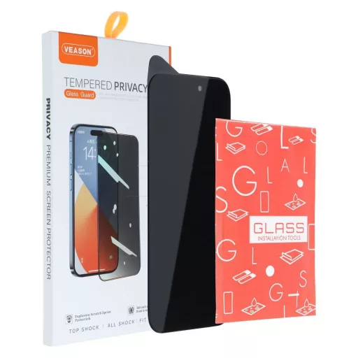 6D Pro Veason betekintésgátló (privacy) Üvegfólia iPhone 12 Pro Max fekete