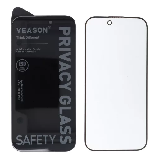 6D Pro Veason betekintésgátló (privacy) Üvegfólia iPhone 15 fekete
