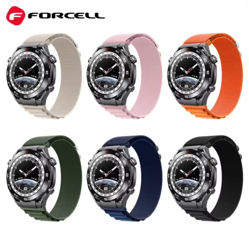 Forcell F-Design FS05 poliészter szálas csatos szíj Samsung Galaxy Watch 20 mm sötétkék