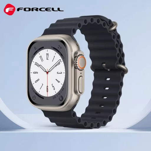Forcell F-Design FA12 szilikon szíj lyukakkal Apple Watch 38 / 40 / 41 mm kék