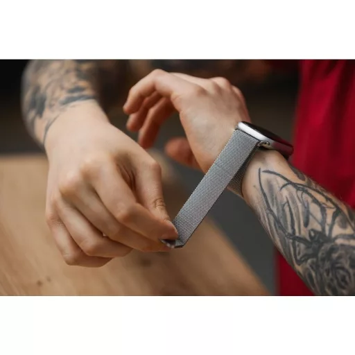 Forcell F-Design FA03 mágneses acél szíj Apple Watch 38 / 40 / 41 mm kék