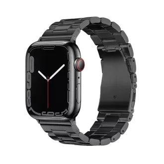   Forcell F-Design FA10 acél csatos szíj Apple Watch 42 / 44 / 45 / 49 mm fekete