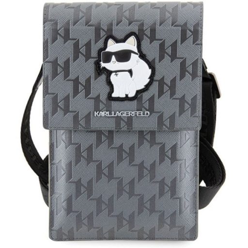 KARL LAGERFELD universal bag for mobile KLWBSAKHPCG (Saffiano Mono Choupette) ezüst