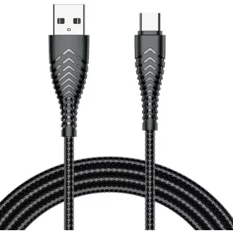 VEGER USB-A – USB-C töltőkábel V104 2,4A 1,2 m fekete