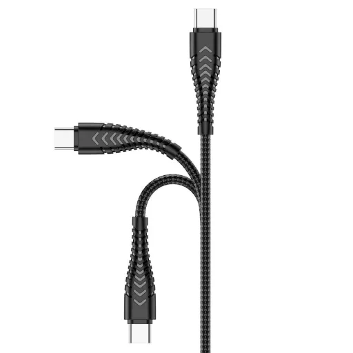 VEGER USB-A – USB-C töltőkábel V104 2,4A 1,2 m fekete