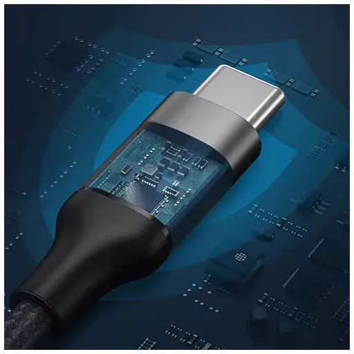 USB-C – USB-C kábel VEGER CC02 PD 5A 100W 1,5 m fekete