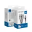 Blue Star 3 az 1-ben USB-A töltőkábel (Lightning / Micro USB / USB-C) 2,4A fonott TFK-DC-010 1,2 m fekete