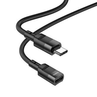 USB-C – USB-C OTG adapter Hoco 3A 1,2 m U107 fekete