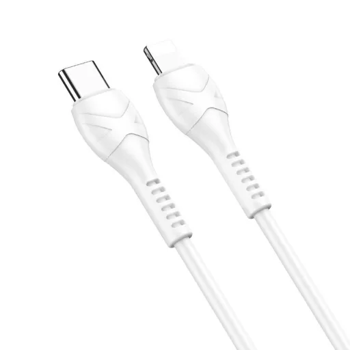 Hoco USB-C – Lightning töltőkábel X37 PD 27W 1 m fehér