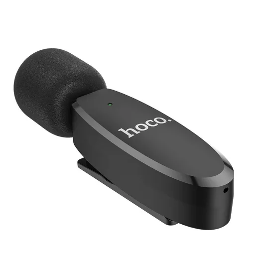 Hoco vezeték nélküli csíptetős mikrofon USB-C L15 fekete