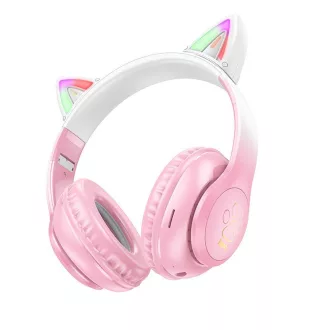   Vezeték nélküli fejhallgató Hoco W42 Cat Ear cherry blossom