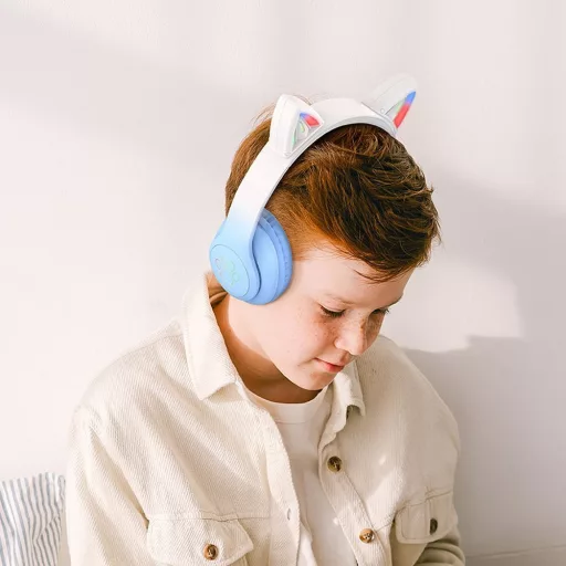 Hoco W42 Cat Ear vezeték nélküli fejhallgató kristálykék
