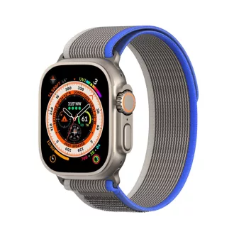   DUX DUCIS YJ nylon szíj Apple Watch 42 / 44 / 45 / 49 mm kék-szürke