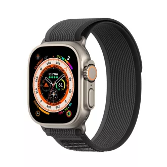   DUX DUCIS YJ nylon szíj Apple Watch 42 / 44 / 45 / 49 mm fekete-szürke