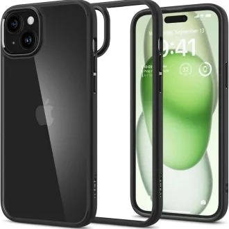SPIGEN tok ULTRA HYBRID  iPhone 15 Plus matte fekete