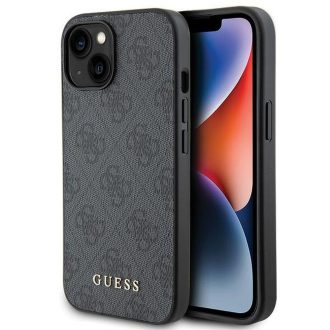 GUESS tok iPhone 15 GUHCP15SG4GFGR (4G Metal Logo) szürke