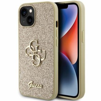   GUESS tok iPhone 15 GUHCP15SHG4SGD (Fixed Glitter Big 4G) arany