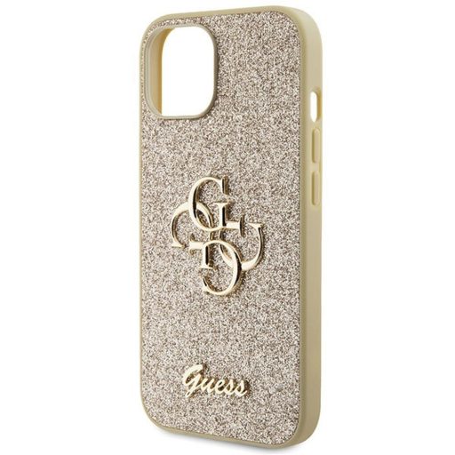 GUESS tok iPhone 15 GUHCP15SHG4SGD (Fixed Glitter Big 4G) arany