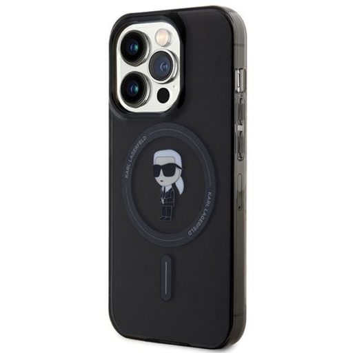 KARL LAGERFELD tok iPhone 15 Pro KLHMP15LHFCKNOK (Ikonik + MAG) fekete