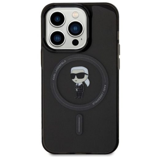 KARL LAGERFELD tok iPhone 15 Pro KLHMP15LHFCKNOK (Ikonik + MAG) fekete