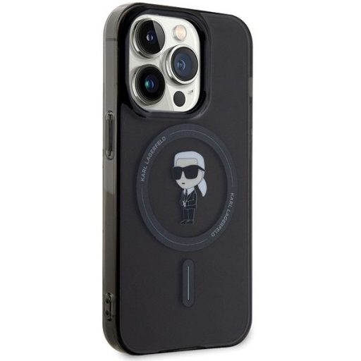 KARL LAGERFELD tok iPhone 15 Pro KLHMP15LHFCKNOK (Ikonik + MAG) fekete