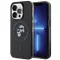 KARL LAGERFELD tok iPhone 15 Pro KLHMP15LHGKCNOK (Glitter + MAG) Fekete