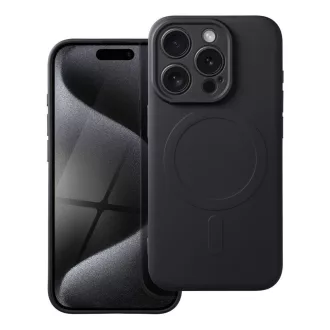   SILICONE MAG COVER Magsafe kompatibilis tok iPhone 15 Pro fekete