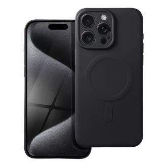   SILICONE MAG COVER Magsafe kompatibilis tok iPhone 15 Pro Max fekete