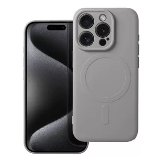   Silicone Mag Cover tok iPhone 15 PRO MagSafe kompatibilis titánszürke