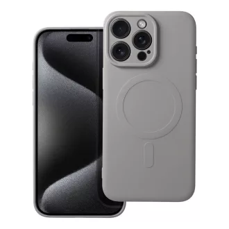   SILICONE MAG COVER Magsafe kompatibilis tok iPhone 15 Pro Max szürke titanium