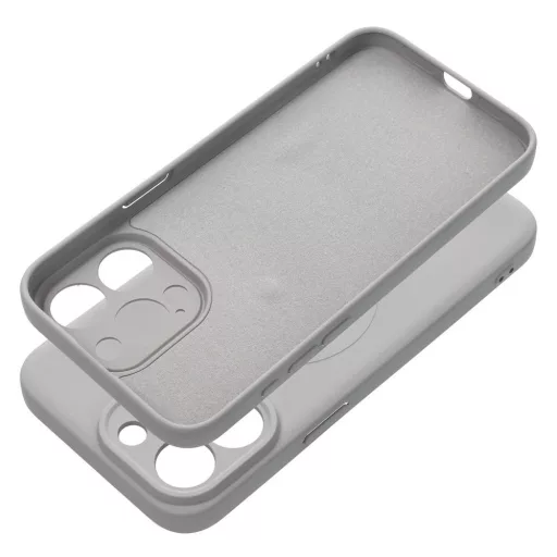 SILICONE MAG COVER Magsafe kompatibilis tok iPhone 15 Pro Max szürke titanium