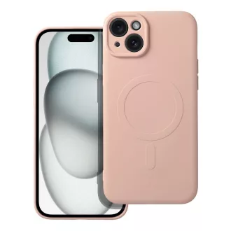   SILICONE MAG COVER Magsafe kompatibilis tok iPhone 15 Plus rózsaszín