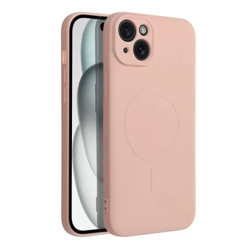 SILICONE MAG COVER Magsafe kompatibilis tok iPhone 15 Plus rózsaszín