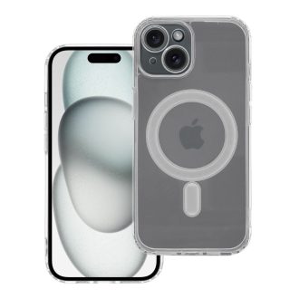   Clear Mag Cover tok iPhone 15  (STR / kameravédős) Magsafe kompatibilis átlátszó