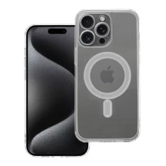   Clear Mag Cover tok iPhone 15 PRO MAX  (STR / kameravédős) Magsafe kompatibilis átlátszó