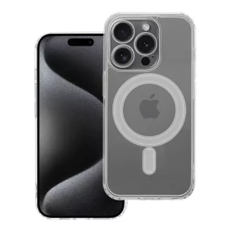   Clear Mag Cover tok iPhone 15 PRO  (STR / kameravédős) Magsafe kompatibilis átlátszó
