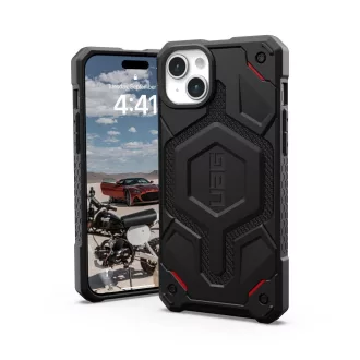   UAG Urban Armor Gear tok MONARCH PRO Magsafe kompatibilis for iPhone 15 Plus kevlar fekete