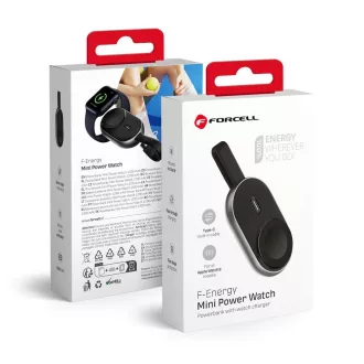   Forcell F-Energy powerbank Apple Watch-hoz Mini Power Watch 1A 2,5W 1200 mAh fekete