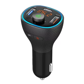   ART Bluetooth FM transmitter 5.0 + USB-A QC3.0 + USB-C (30W) FM-73 fekete