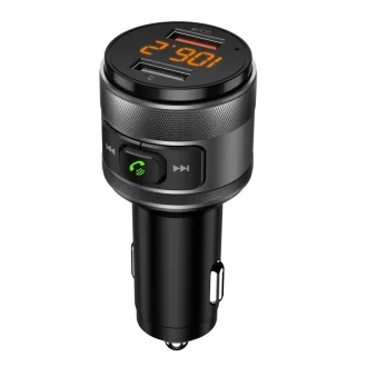 Bluetooth 5.0 + 2 x USB A QC3.0 FM transzmitter FM-57 Fekete