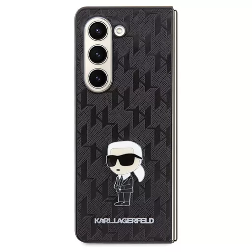 KARL LAGERFELD tok SAMSUNG Z Fold 5 KLHCZFD5SAPKINPK (Saffiano Mono IK PIN) fekete