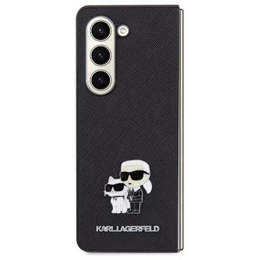 KARL LAGERFELD tok SAMSUNG Z Fold 5 KLHCZFD5SAKCNPK (Saffiano K&C PIN) fekete