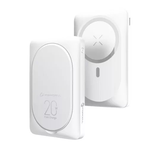 Forcell F-Energy MagSafe kompatibilis powerbank MagStand F10K2 QC3.0 PD 5A 20W 10000 mAh fehér