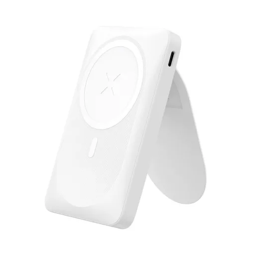 Forcell F-Energy MagSafe kompatibilis powerbank MagStand F10K2 QC3.0 PD 5A 20W 10000 mAh fehér